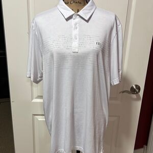Travis Mathew White Polo Shirt with Relaxed Fit